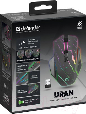 Мышь Defender Uran GM-503 / 52503 (черный)