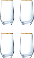 Набор стаканов Cristal d'Arques Ultime Bord Or P7632 (4шт) - 