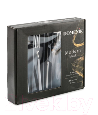 Набор столовых приборов Domenik Modern Black DMC155 (24шт)