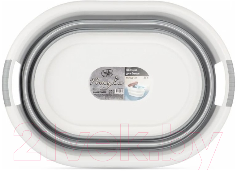 Корзина для белья Hobby Life Magic / HL081065GR (серый) — фото 5