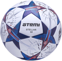 Футбольный мяч Atemi Stellar-2.0 (размер 5, белый/синий/оранжевый) - 