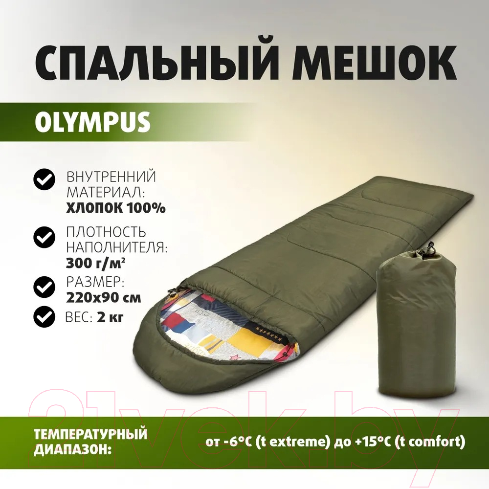 Спальный мешок Helios Olympus Wide 220x90 / T-HS-SB-OW-300-NC