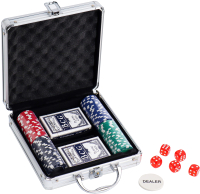 Набор для покера Sima-Land Карты 2 колоды, фишки 100шт / 278721 - 