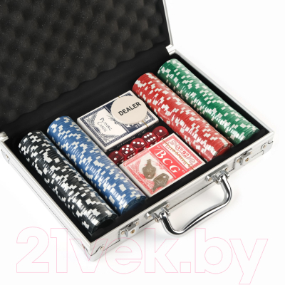 Набор для покера Sima-Land Карты 2 колоды, фишки 200шт / 278722