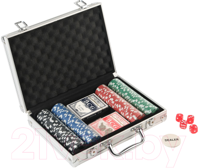 Набор для покера Sima-Land Карты 2 колоды, фишки 200шт / 278722