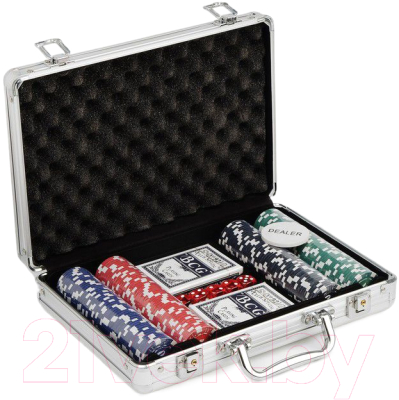 Набор для покера Sima-Land Карты 2 колоды, фишки 200шт / 440632