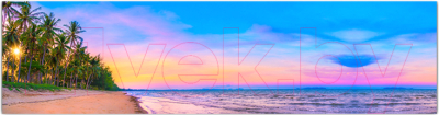 Фотофасад Arthata Пляж, пальмы, море / FotoSetka-600-116 (600x156)