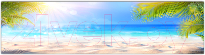 Фотофасад Arthata Пляж, пальмы, море / FotoSetka-600-118 (600x156)