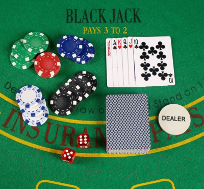 Набор для покера Sima-Land Карты 2 колоды, фишки 300шт / 278723