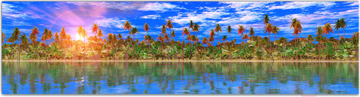 Фотофасад Arthata Пляж, пальмы, море / FotoSetka-600-121