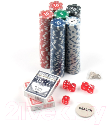Набор для покера Sima-Land Карты 2 колоды, фишки 300шт / 452696