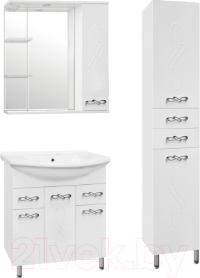 Шкаф с зеркалом для ванной Style Line Венеция 75см (с подсветкой)