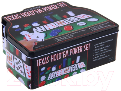 Набор для покера Sima-Land Карты 2 колоды, фишки 200шт / 452702