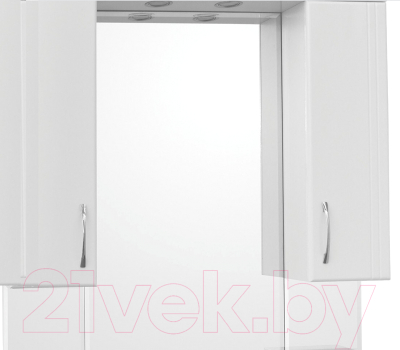 Шкаф с зеркалом для ванной Style Line Неаполь 90 (с подсветкой)