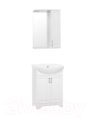 Шкаф с зеркалом для ванной Style Line Олеандр-2 50 (с подсветкой)