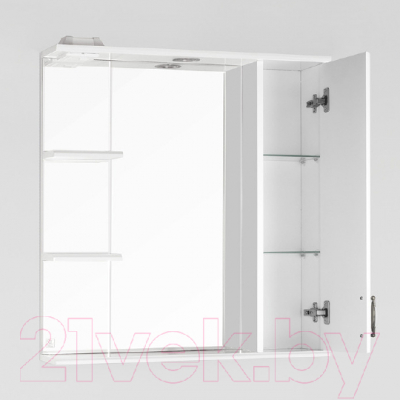 Шкаф с зеркалом для ванной Style Line Олеандр-2 75 (с подсветкой)