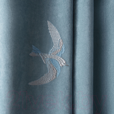 Комплект штор Pasionaria Либерти 290x260 с подхватами (голубой)
