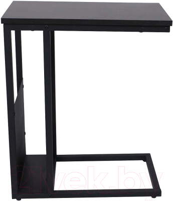Приставной столик AksHome Foxy (темный дуб/черный)