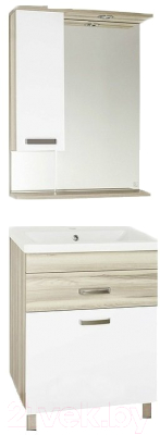 Шкаф с зеркалом для ванной Style Line Ориноко 55 (с подсветкой)