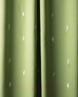 Комплект штор Pasionaria Флэш 290x280 с подхватами (зеленый)