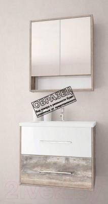 Шкаф с зеркалом для ванной Style Line Экзотик 55