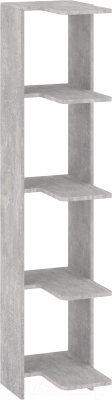Стеллаж Кортекс-мебель КМ31 угловой (бетон)