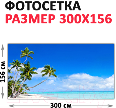 Фотофасад Arthata Пляж, пальмы, море / FotoSetka-300-111 (300x156)