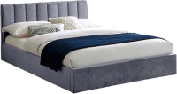 Двуспальная кровать Signal Montreal Velvet 160x200 (Tap 192 серый) - 