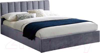 Двуспальная кровать Signal Montreal Velvet 160x200 (Tap 192 серый)