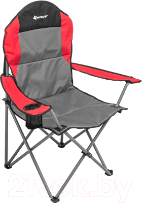 Кресло складное Nisus N-244-GRD-1 (серый/красный/черный)