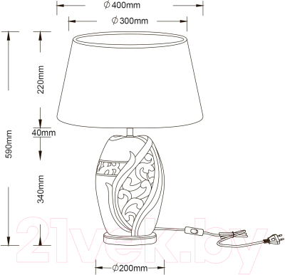 Прикроватная лампа Arte Lamp Ruby A4064LT-1BR