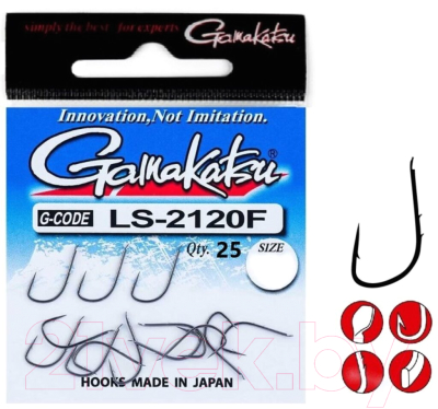 Набор крючков рыболовных Gamakatsu LS-2120F Hooks Black №8 / 146709-008