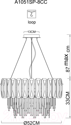 Люстра Arte Lamp Nicoletta A1051SP-8CC