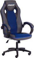 Кресло геймерское Tetchair Racer Gt кожзам/ткань (металлик/синий) - 