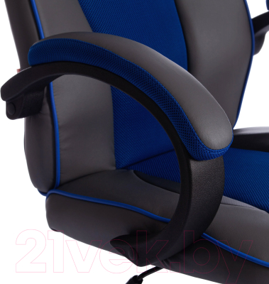 Кресло геймерское Tetchair Racer Gt кожзам/ткань (металлик/синий)
