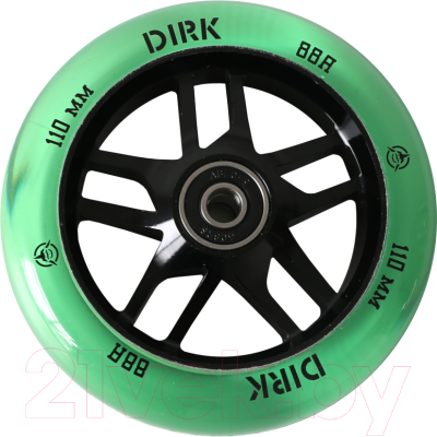 Колесо для самоката Ateox Dirk Al / WD2-110 (зеленый)