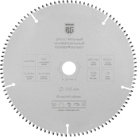 Пильный диск BERGER 305x30/25.4/20/16x100z 3.4/2.4мм TCG 45° атака -5° / BG1667 - 