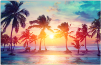 Фотофасад Arthata Пляж, пальмы, море / FotoSetka-100-122 (100x156) - 