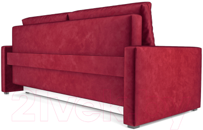 Диван Mebel-Ars Еврокнижка Поло (бархат красный Star Velvet 3 Dark Red)