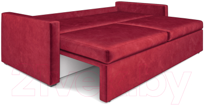 Диван Mebel-Ars Еврокнижка Поло (бархат красный Star Velvet 3 Dark Red)