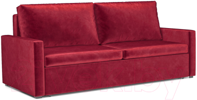 Диван Mebel-Ars Еврокнижка Поло (бархат красный Star Velvet 3 Dark Red)