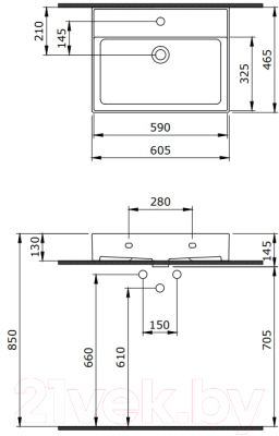 Умывальник Berges Ego 60x46.5 182003