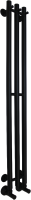 Полотенцесушитель водяной Маргроид Inaro 100x6x12 3 крючка (черный матовый,частичная комплектация) - 