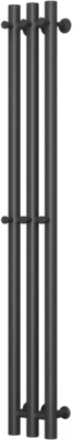 Полотенцесушитель водяной Маргроид Inaro 100x6x12 6 крючков (черный матовый, частичная комплектация)
