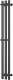 Полотенцесушитель водяной Маргроид Inaro 100x6x12 6 крючков (черный матовый, частичная комплектация) - 