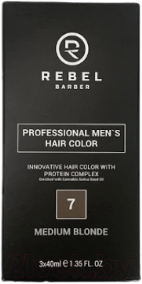 Крем-краска для волос Rebel Barber Профессиональная мужская (3x40мл, Medium Blonde)