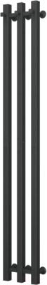 Полотенцесушитель водяной Маргроид Inaro 100x6x12Проф 3 крючка (черный матовый, частичная комплектация)