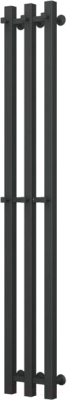 Полотенцесушитель водяной Маргроид Inaro 100x6x12Проф 6 крючков (черный матовый, частичная комплектация)