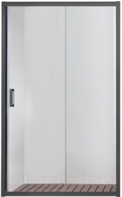 Душевая дверь Aquatek 100x200 / AQ ARI RA 10020BL (черный/прозрачное стекло)