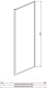 Миниатюра изображения товара Душевая стенка Aquatek 80x200 / AQ ARI WA 08020BL (черный/прозрачное стекло)